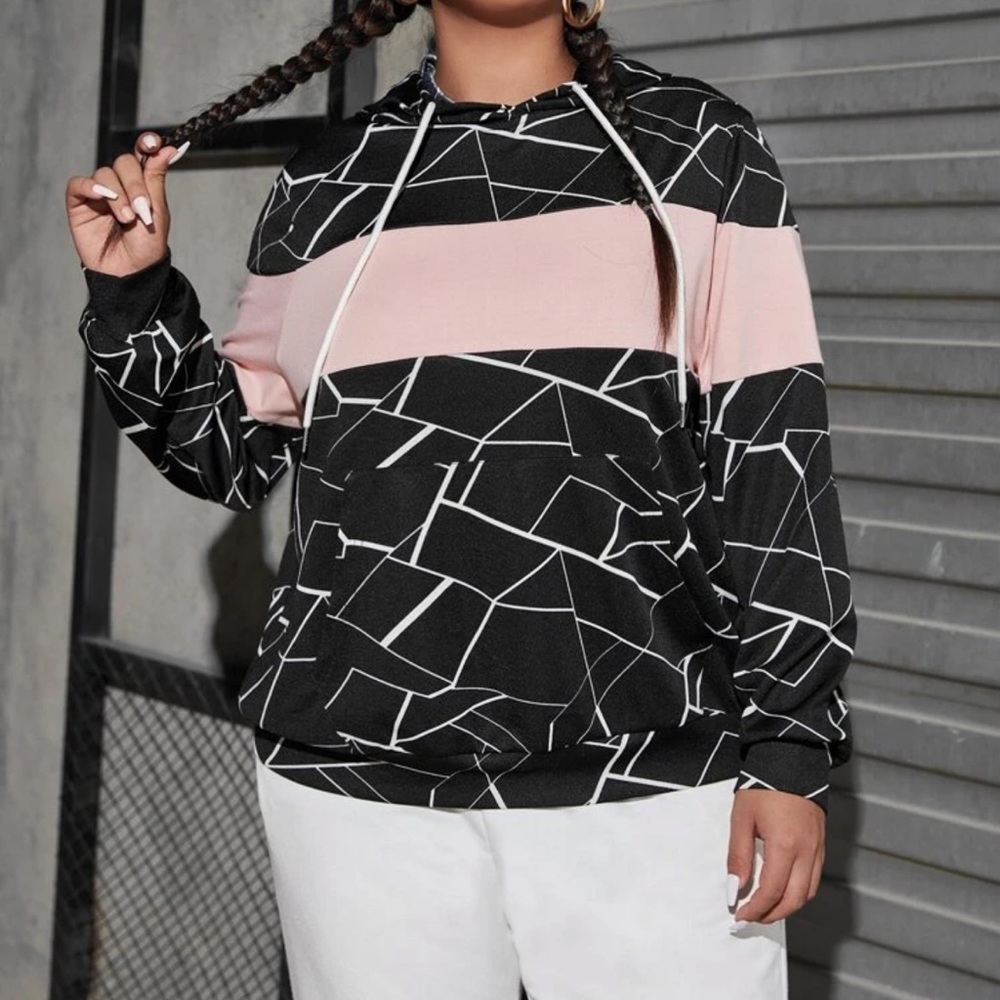 SHEIN Black and White Plaid Sweater